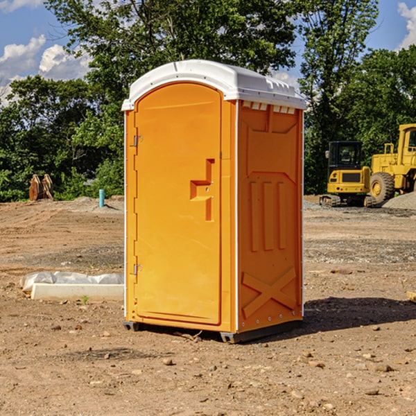 how often are the portable toilets cleaned and serviced during a rental period in Noble LA